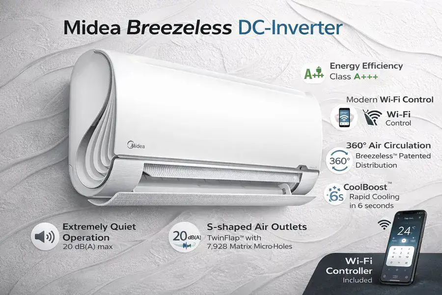 Кондиционер Midea Breezeless